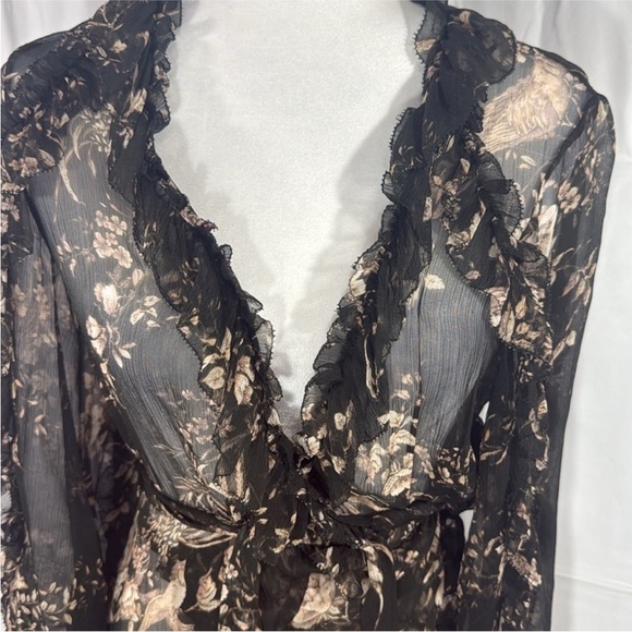 Zimmerman Maples Feathery Wrap Dress size 0 100% Silk - Picture 4 of 9